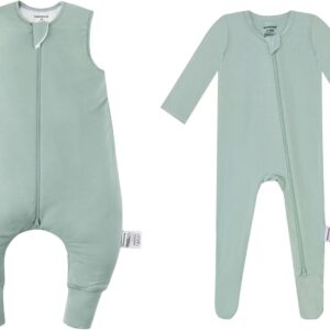 BubblePanda Sleep Sack with Feet 12-24 Months & Baby Onesie 18-24 Months