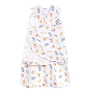 HALO 100% Cotton Sleepsack Swaddle, 3-Way Adjustable Wearable Blanket, TOG 1.5, Baby Blue, Newborn, 0-3 Months