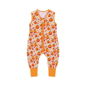 Custom Design 2-Way Zipper Bamboo Sack for Toddler Sleeveless Wearable Blanket with Legs Baby Sleeping Bag