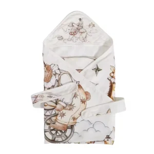 Good Quality Newborn Bamboo Cotton Summer Blanket Thin Infant Wrap Cartoon Design for Cool Air Conditioning Baby Onesie