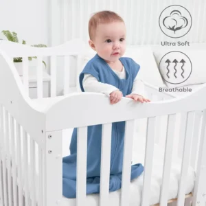 100% Cotton Sleeping Bag for Babies, All Seasons Infant Sleep Sack Wearable Blanket with Zipper for Newborn Toddler