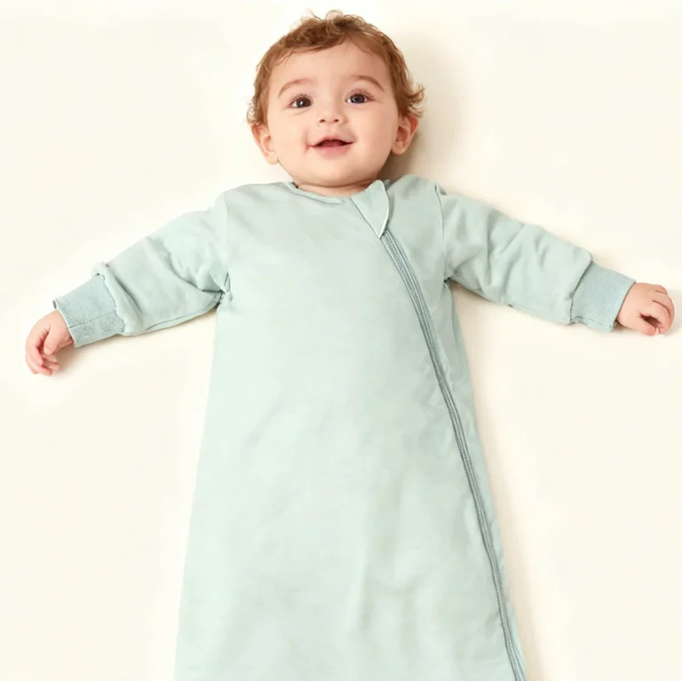 Seamless Newborn Baby Sleeping Bag 2.5 Tog Small Batch Production with GOTS Certified Comp