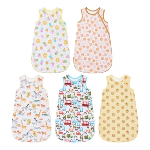 Colorful Printing Sleeveless Baby Sleep Bag Sustainable Plus Size Bamboo Spandex Baby Sleeping Sack Blanket for Baby