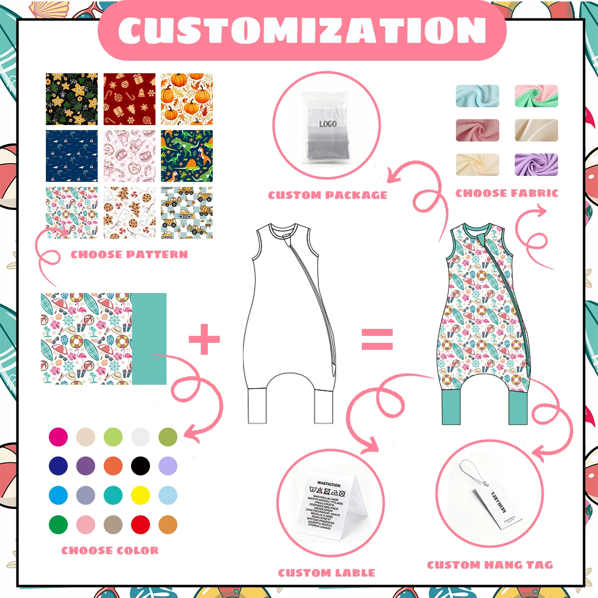 Customized Solid Bamboo Baby Sleeping Bag Sacks Wearable Sleeveless Newborn Bodysuit Nightwear Sleeper Baby Sleeping Bag - Image 4